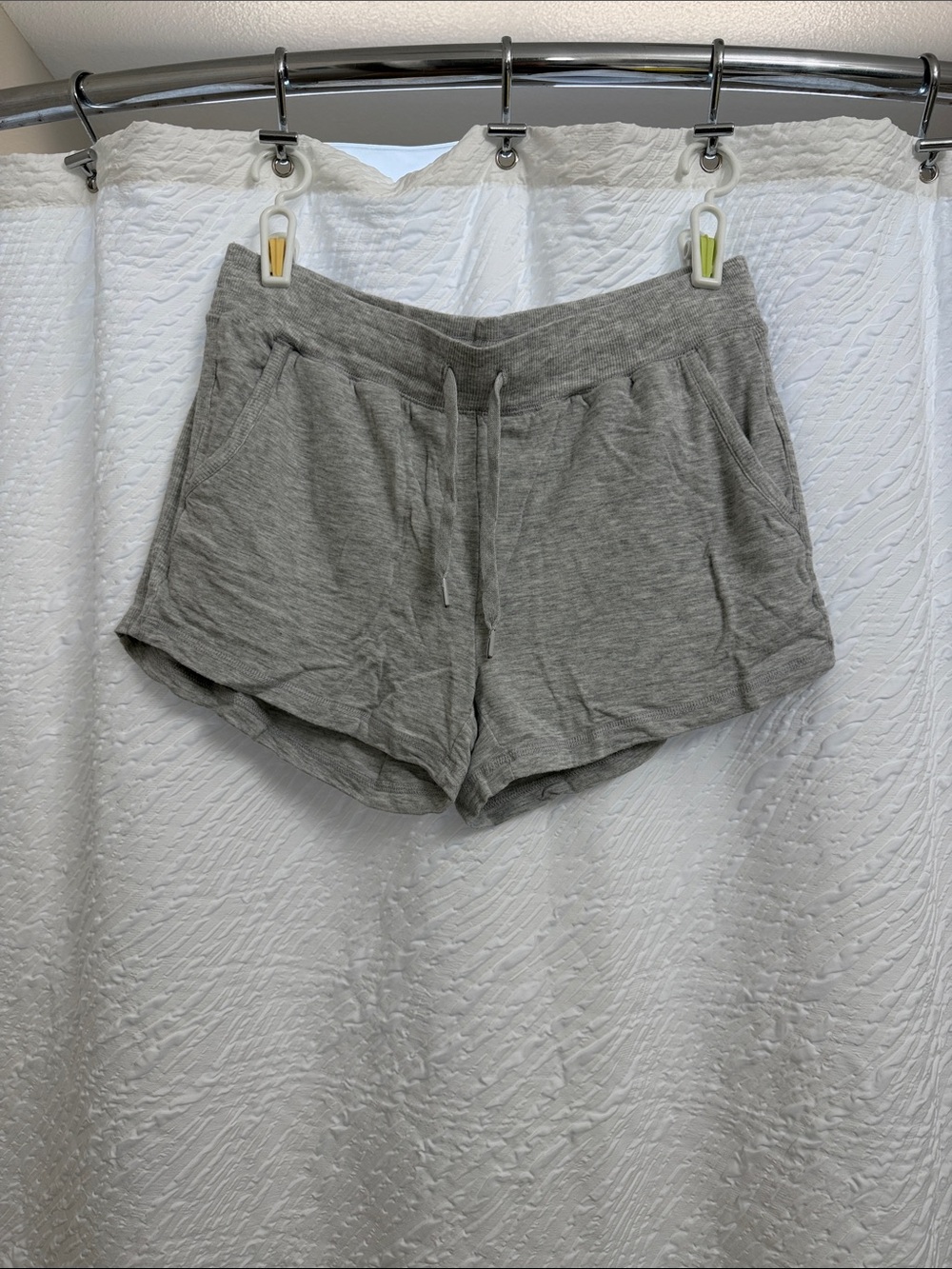 P.J. Salvage Heather Gray Knit Drawstring Athletic Shorts